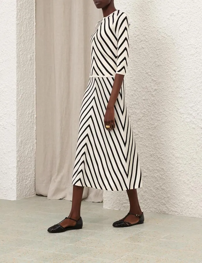Zimmermann Skirts Natura Swing Skirt Chevron 8211 Women