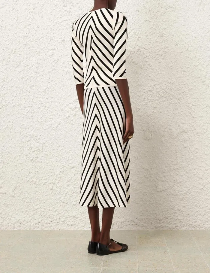 Zimmermann Skirts Natura Swing Skirt Chevron 8211 Women