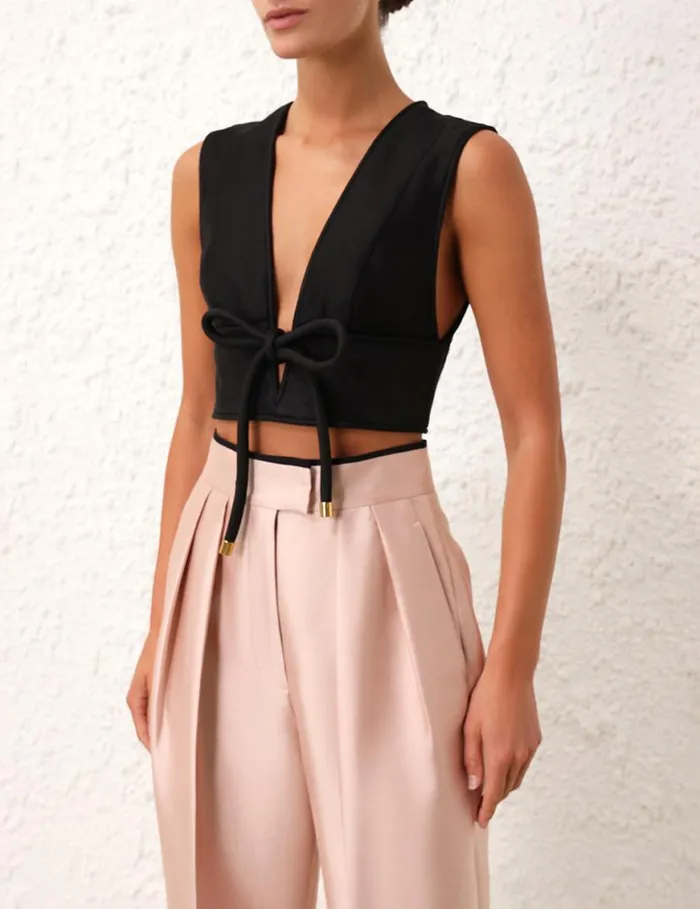 Zimmermann Tops Matchmaker Bow Bodice Black 8211 Women