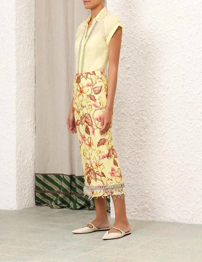 Zimmermann Tops Matchmaker Diamante Blouse Lemon 8211 Women