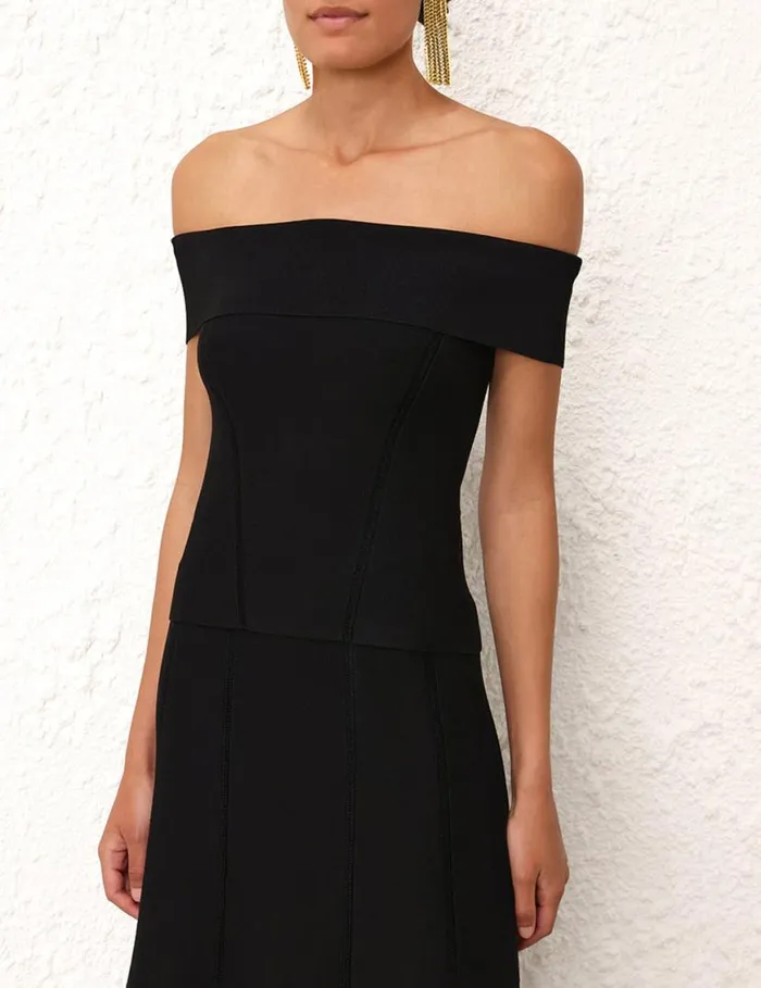 Zimmermann Tops Matchmaker OffShoulder Top Black 8211 Women