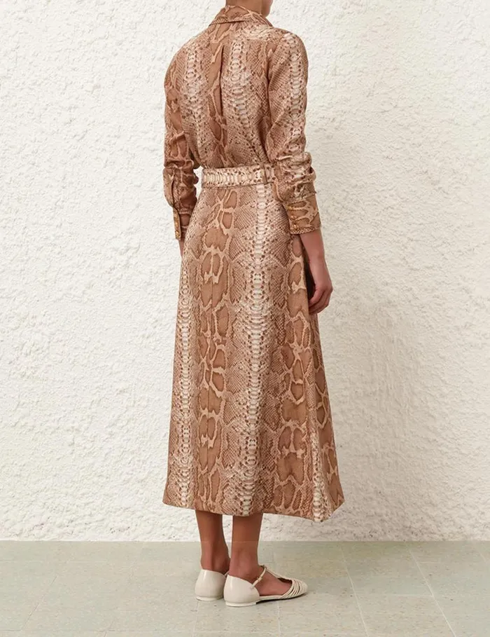 Zimmermann Tops Natura Safari Body Shirt Tan Snake 8211 Women